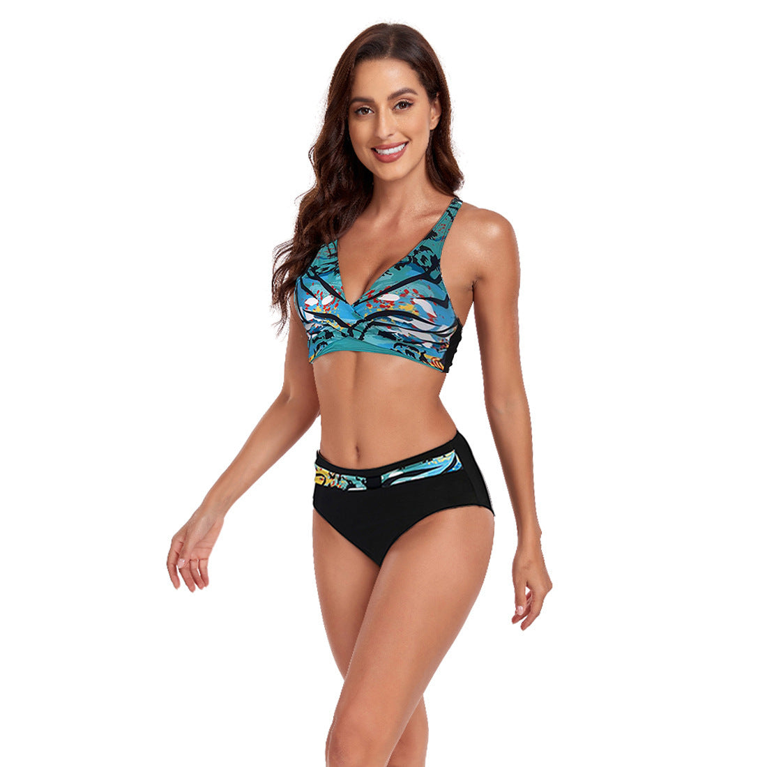 Beach Halter Bikini Split Swimsuit