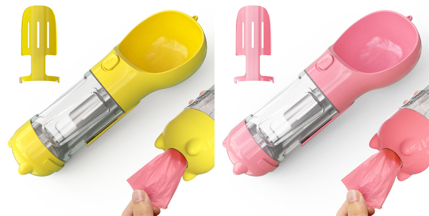 Dog Water Bottle Feeder Bowl Garbage Bag Storage
