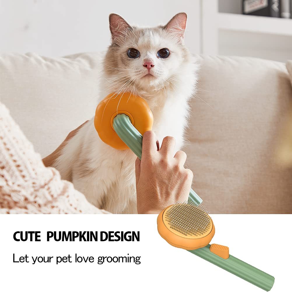 Pet Pumpkin Slicker Brush Cat Dog Grooming