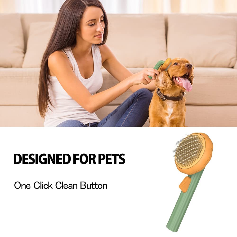 Pet Pumpkin Slicker Brush Cat Dog Grooming