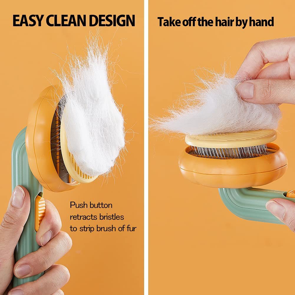 Pet Pumpkin Slicker Brush Cat Dog Grooming