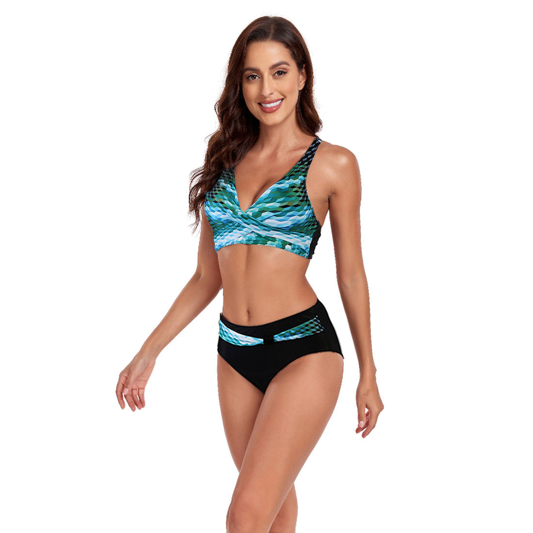 Beach Halter Bikini Split Swimsuit