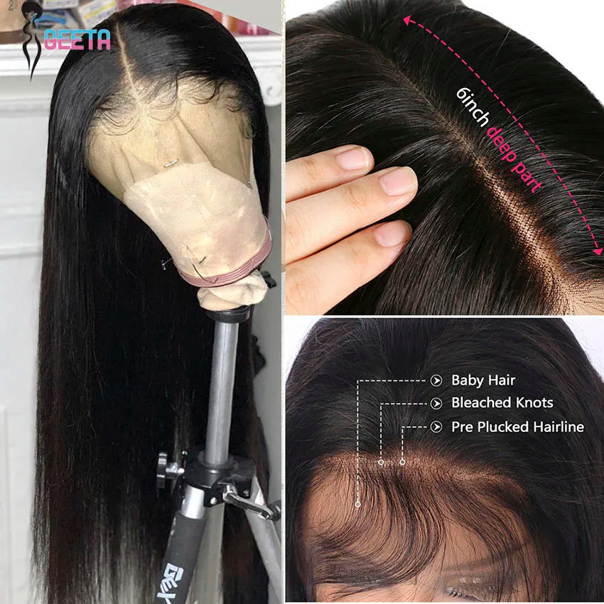 Lace Frontal Wig 13x6 Human Hair 30 Inch