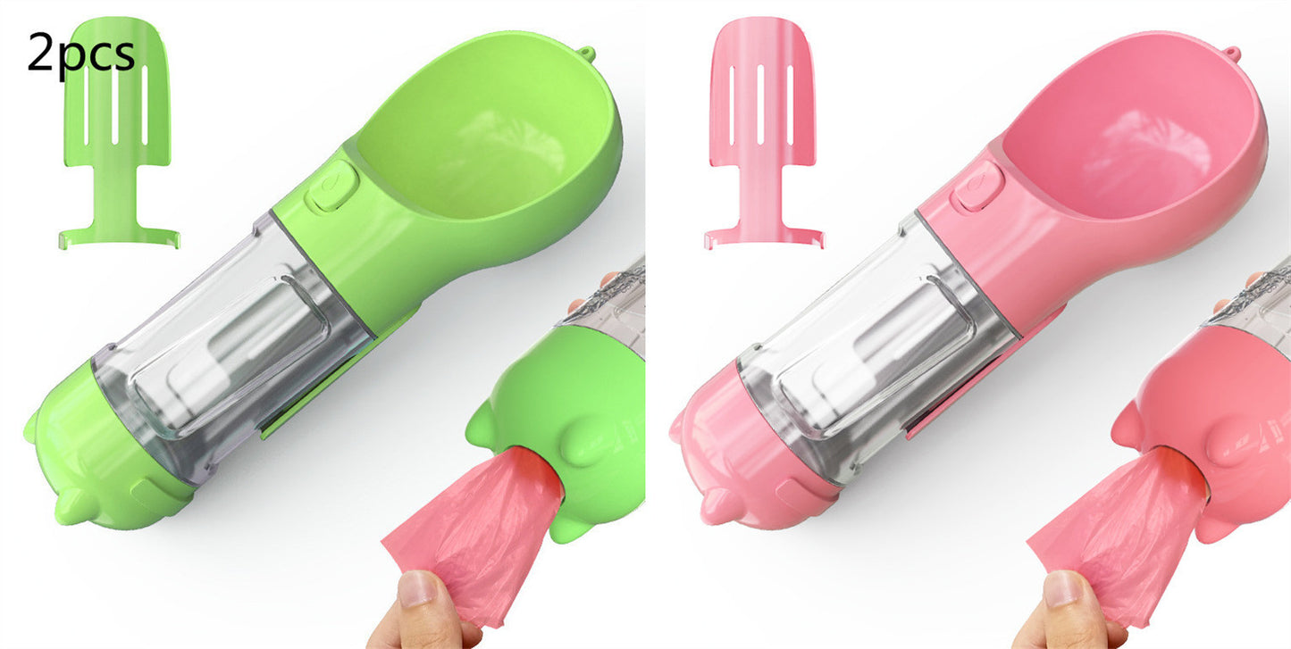 Dog Water Bottle Feeder Bowl Garbage Bag Storage