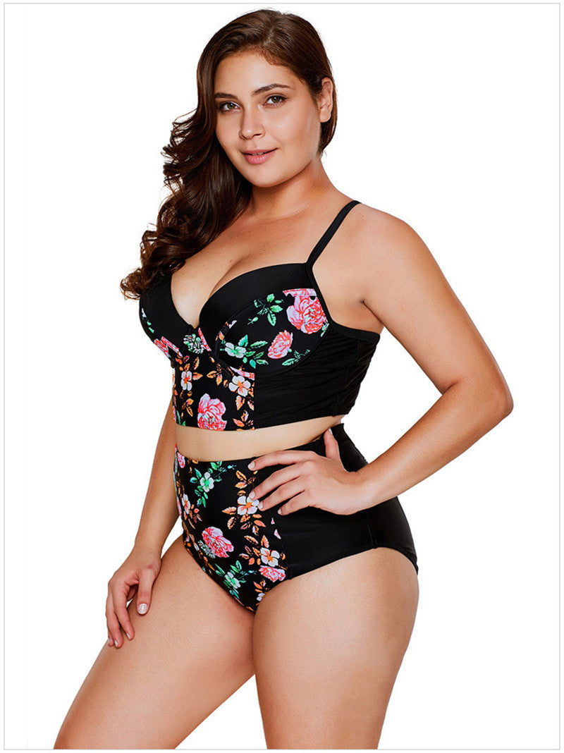 Plus Size Women's Beach Summer Bikini Set