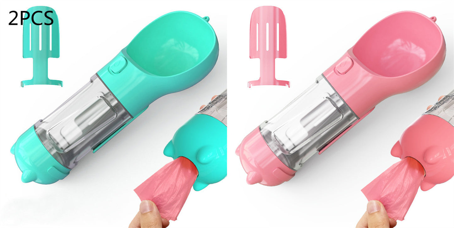 Dog Water Bottle Feeder Bowl Garbage Bag Storage