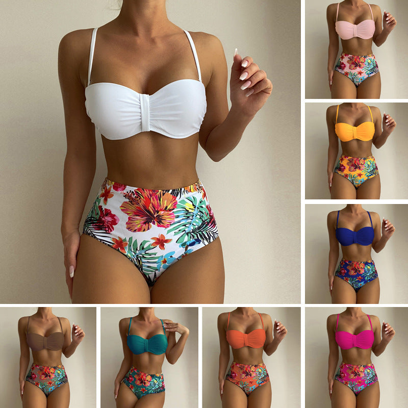 Women's Floral Spaghetti Strap Bathing Suit