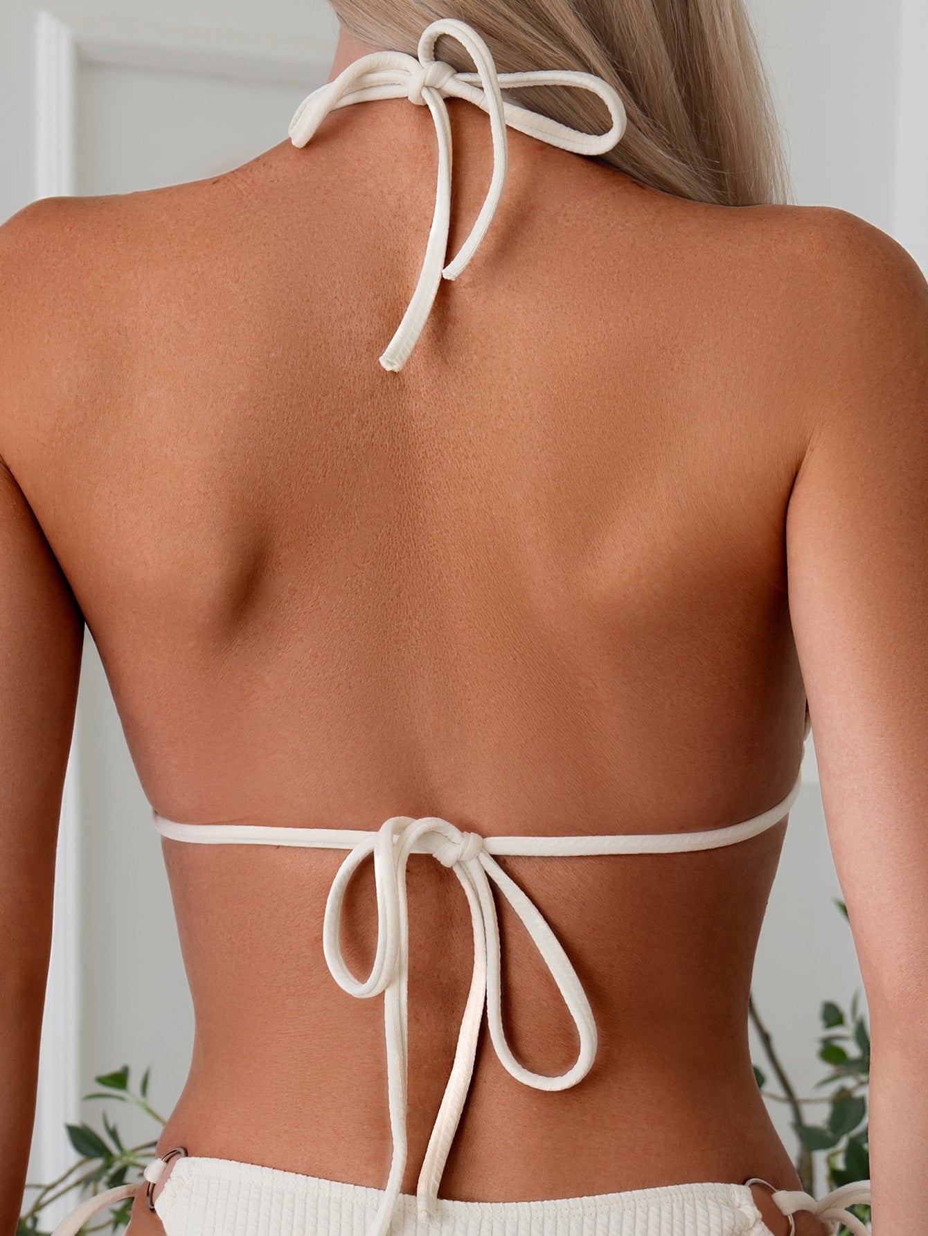 Side Tie Thong Bandage Style Swimsuit Set