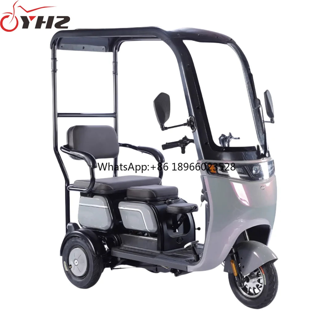 CE Three seats electric scooter waterproof canopy with foldable child seat