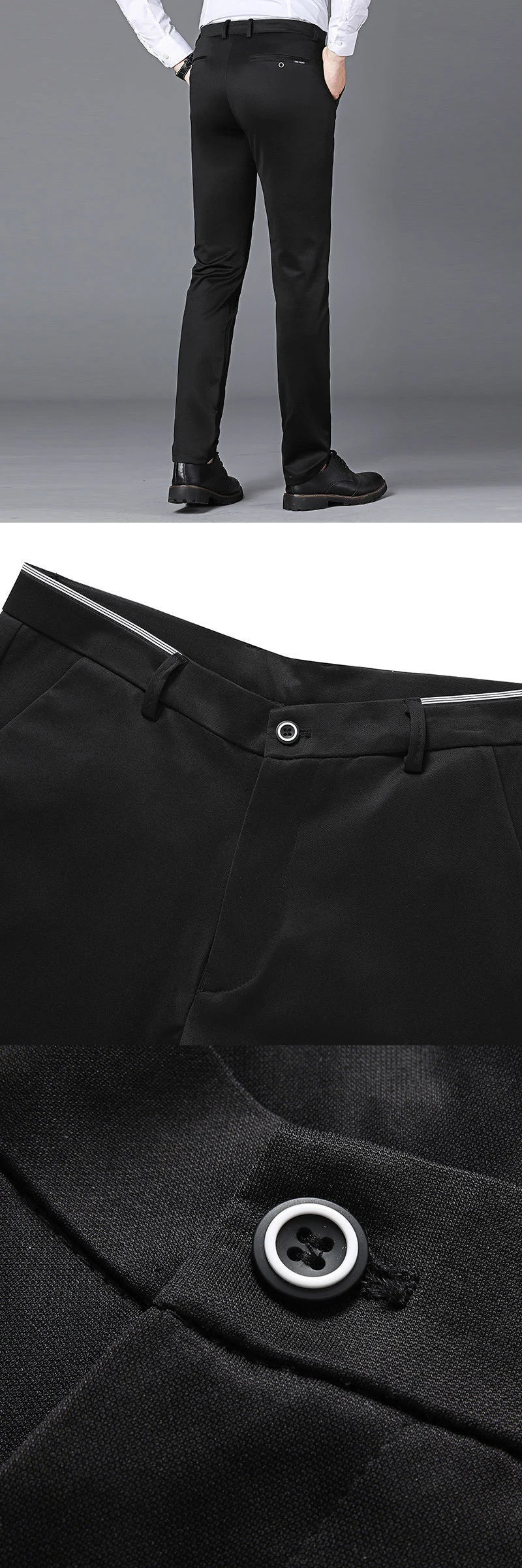 Men's Summer Elastic Business Casual Trousers
