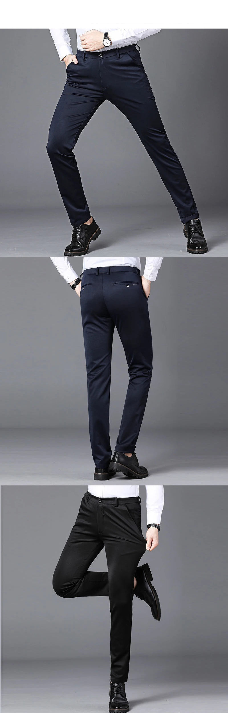 Men's Summer Elastic Business Casual Trousers