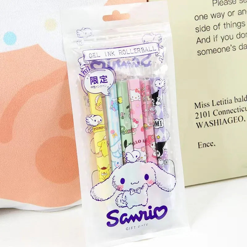6Pcs Sanrio Hello Kitty Gel Pens
