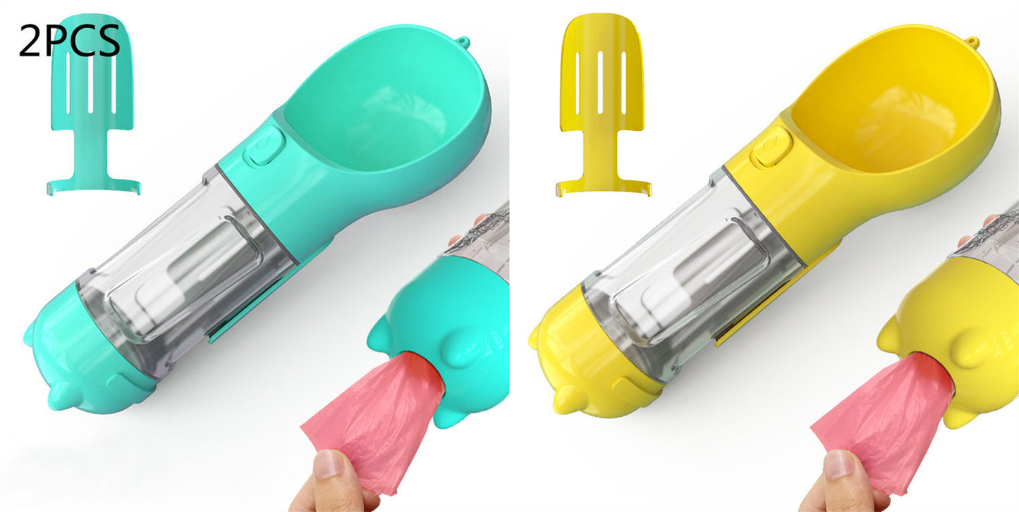 Dog Water Bottle Feeder Bowl Garbage Bag Storage