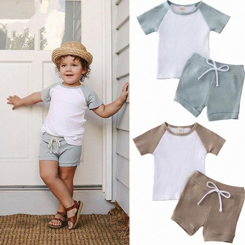 Shirt Shorts 2pcs Boys Clothing