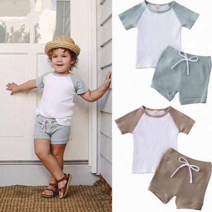 Shirt Shorts 2pcs Boys Clothing