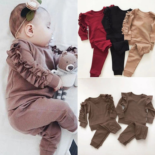 Newborn Baby Ruffles Jumper Outfits