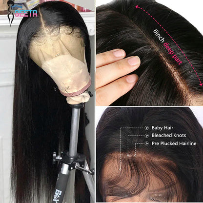 Lace Frontal Wig 13x6 Human Hair 30 Inch