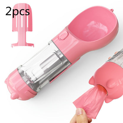 Dog Water Bottle Feeder Bowl Garbage Bag Storage