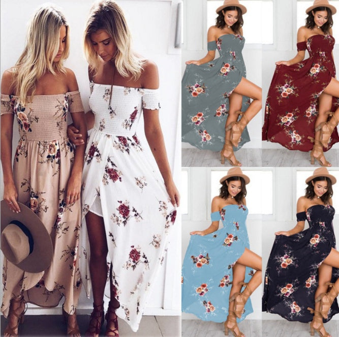 Off shoulder beach summer dresses