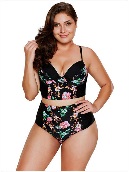 Plus Size Women's Beach Summer Bikini Set
