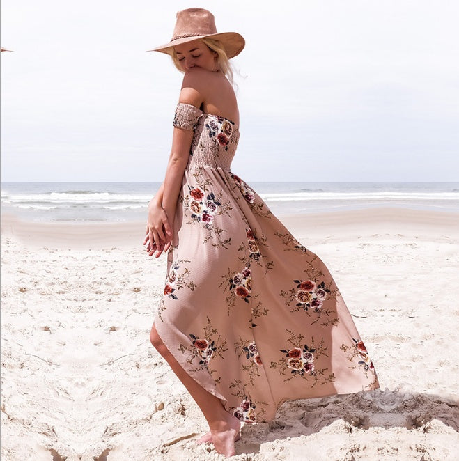 Off shoulder beach summer dresses