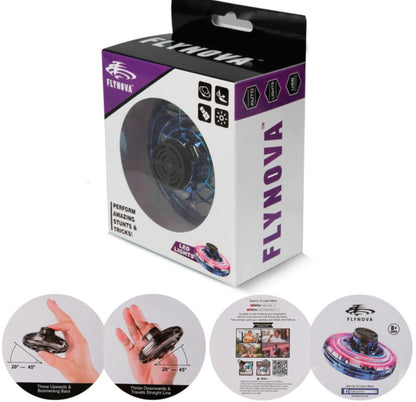 Mini Fingertip Gyro LED Drone UFO Type Flying Helicopter Spinner