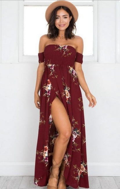 Off shoulder beach summer dresses