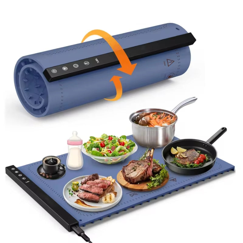 Smart Electric Warming Tray &amp; Cutting Board | Graphene Heating Technology | Temperature-Controlled Food Warmer