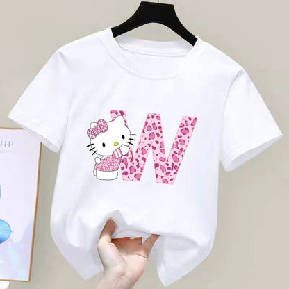 Sanrio Hello Kitty A-Z Kids' Kawaii T-Shirt