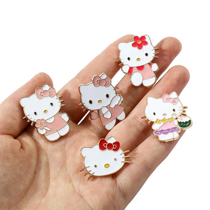 5 Pcs Hello Kitty Enamel Pin Set