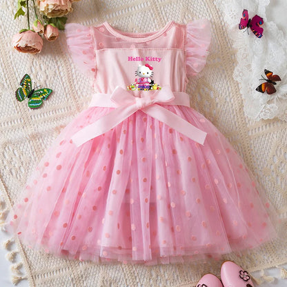 Hello Kitty Baby Girl Dress – Summer Princess Mesh Skirt