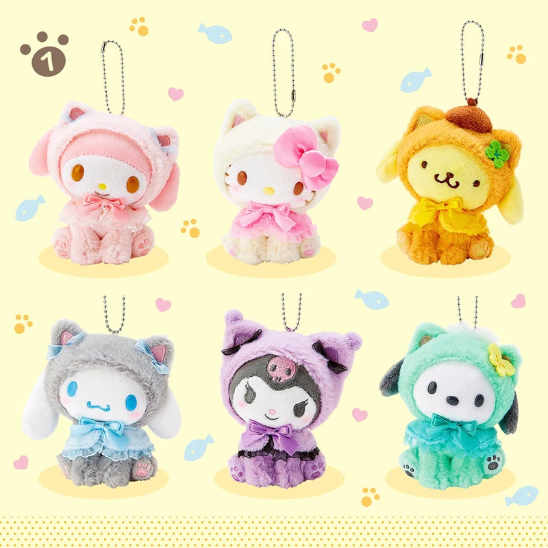 Sanrio Hello Kitty & Kuromi Plush Keychain