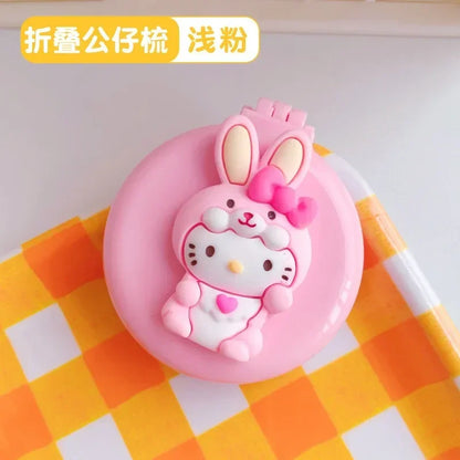 Sanrio Hello Kitty Folding Air Bag Mirror & Hair Brush