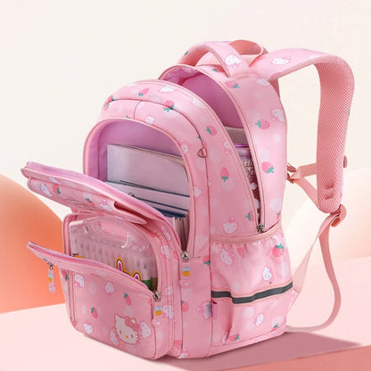 Hello Kitty Strawberry Plush Backpack | Cute Kawaii School Bag | Unisex Fashion Accessory