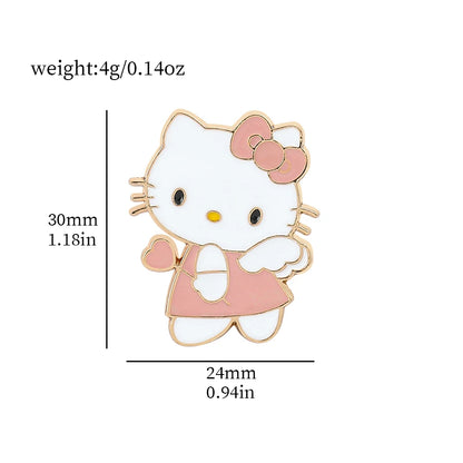 5 Pcs Hello Kitty Enamel Pin Set