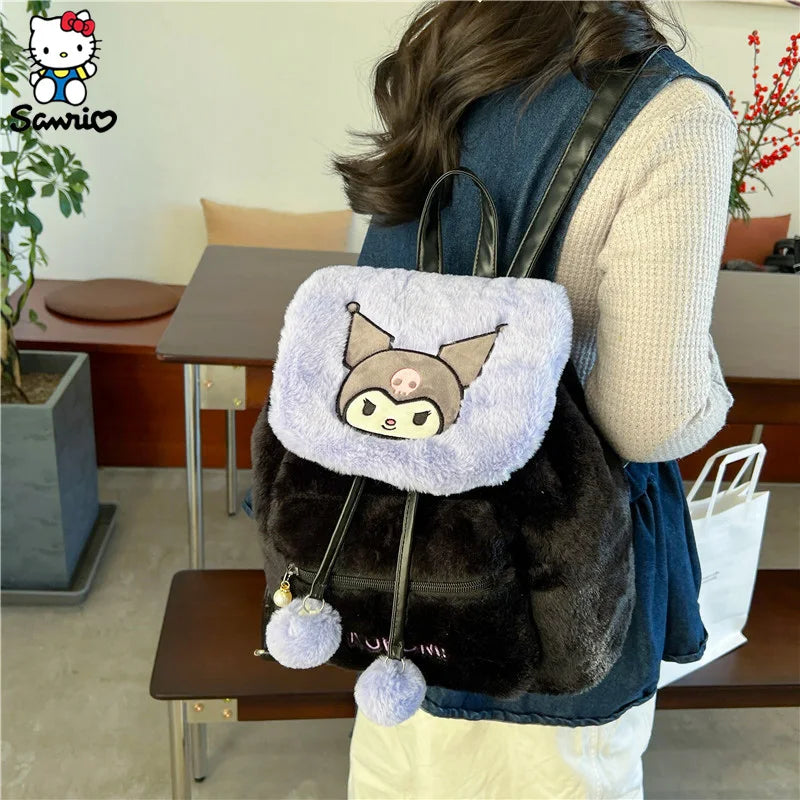 Sanrio Kuromi & Hello Kitty Plush Backpack