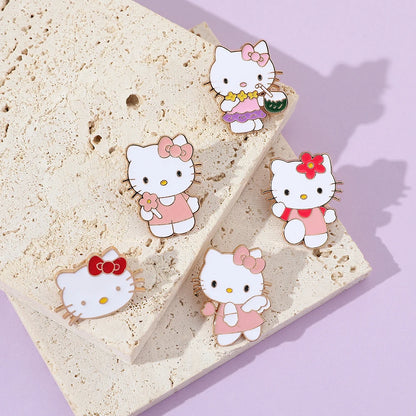 5 Pcs Hello Kitty Enamel Pin Set