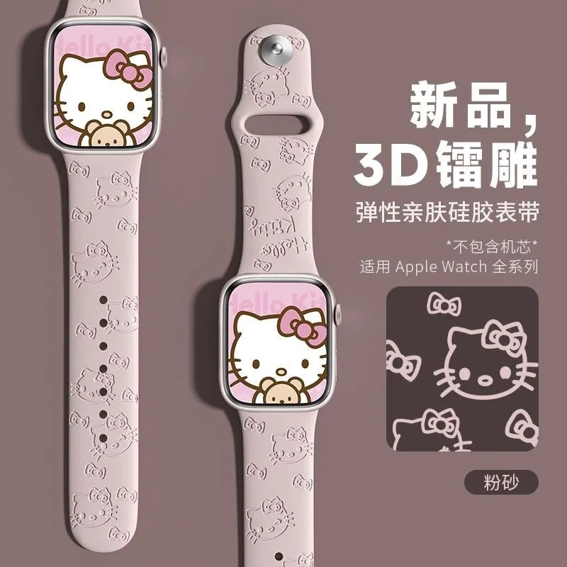 Sanrio Hello Kitty Silicone Apple Watch Strap (38-49mm)