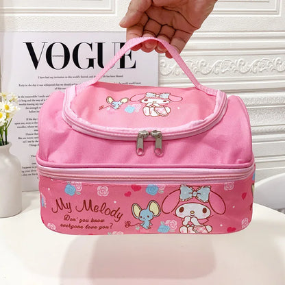 Cute Sanrio Kuromi & My Melody Double-Layer Thermal Lunch Bag