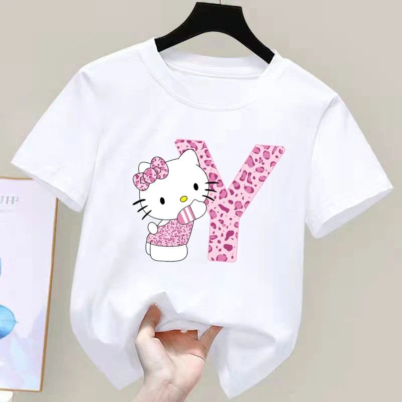 Sanrio Hello Kitty A-Z Kids' Kawaii T-Shirt