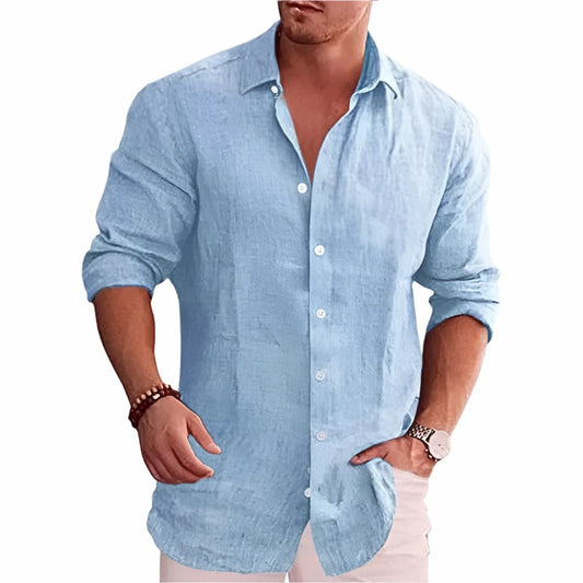 Autumn Casual Long Sleeve Linen Shirt