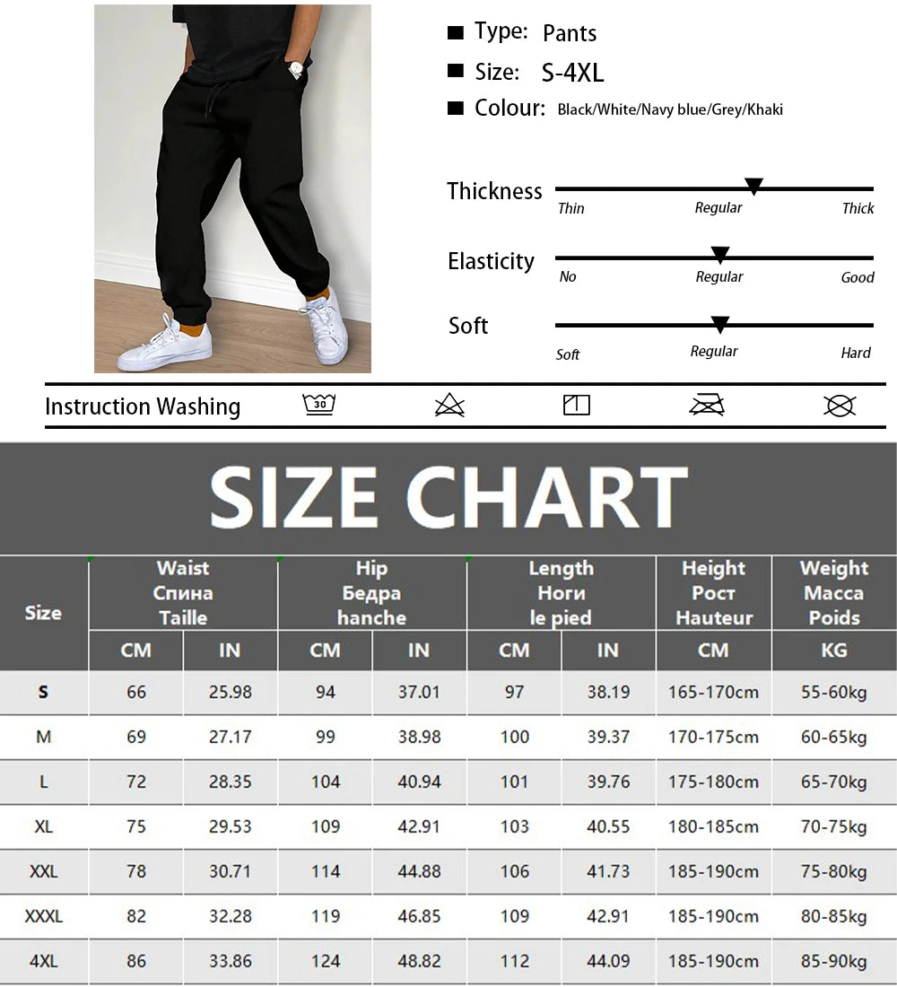 Men's Pants Casual Fashion Sports Pants Gym Sport Trousers for Men Jogger SweatpantsRunning Workout Jogging Long Pants