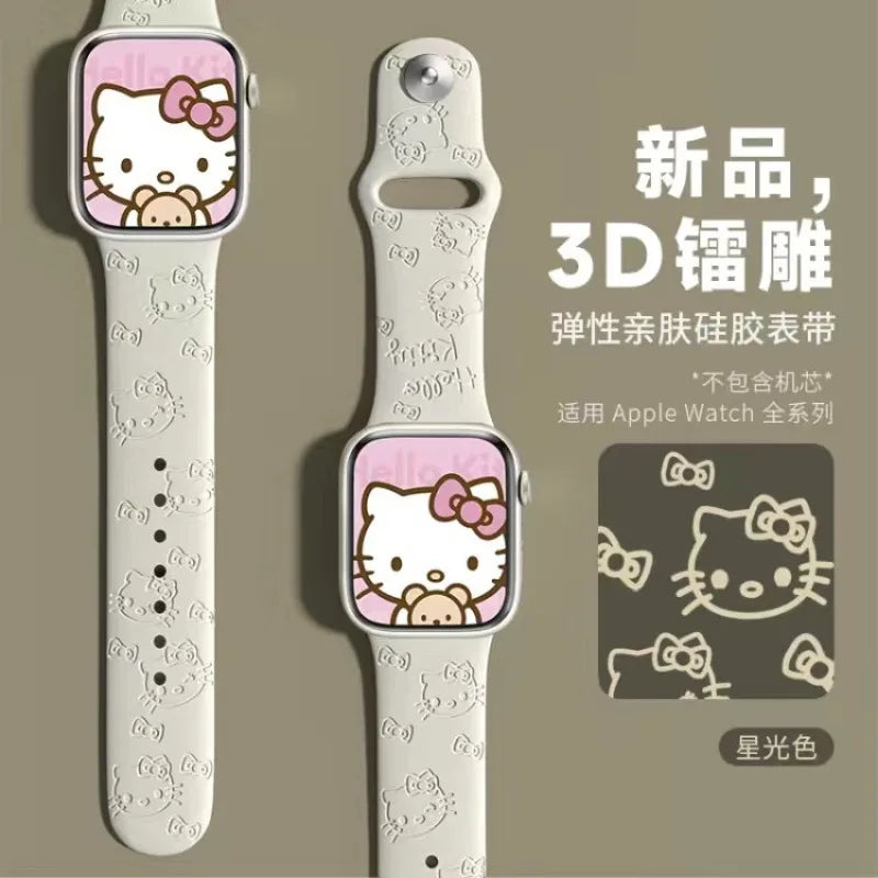 Sanrio Hello Kitty Silicone Apple Watch Strap (38-49mm)