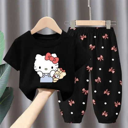 Hello Kitty Girls' Cotton T-Shirt Set (2-Piece)