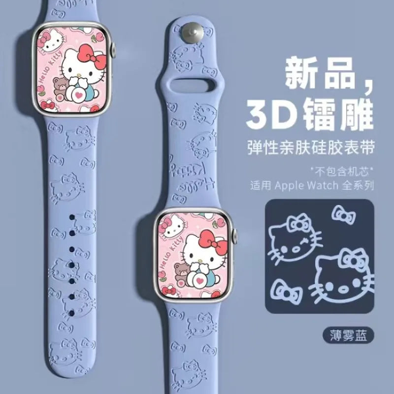 Sanrio Hello Kitty Silicone Apple Watch Strap (38-49mm)