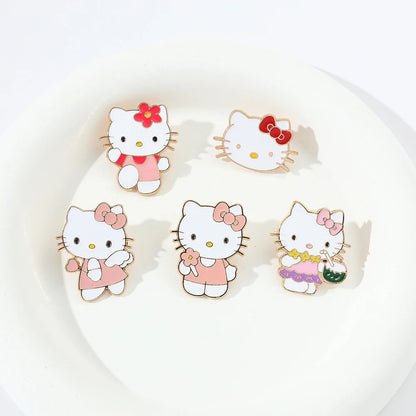 5 Pcs Hello Kitty Enamel Pin Set