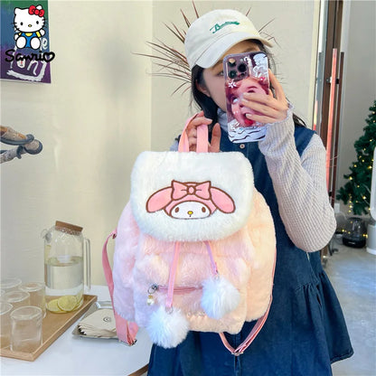 Sanrio Kuromi & Hello Kitty Plush Backpack