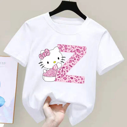 Sanrio Hello Kitty A-Z Kids' Kawaii T-Shirt