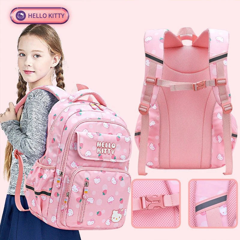 Hello Kitty Strawberry Plush Backpack | Cute Kawaii School Bag | Unisex Fashion Accessory