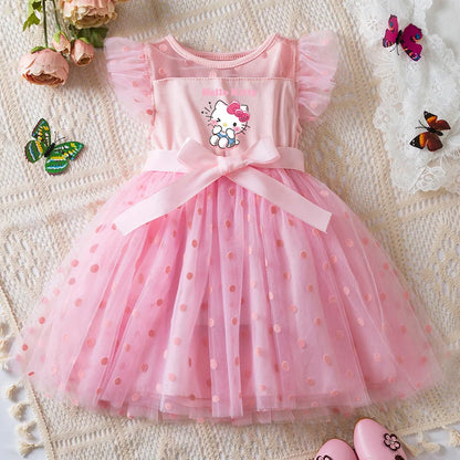 Hello Kitty Baby Girl Dress – Summer Princess Mesh Skirt